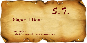 Sógor Tibor névjegykártya