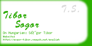 tibor sogor business card